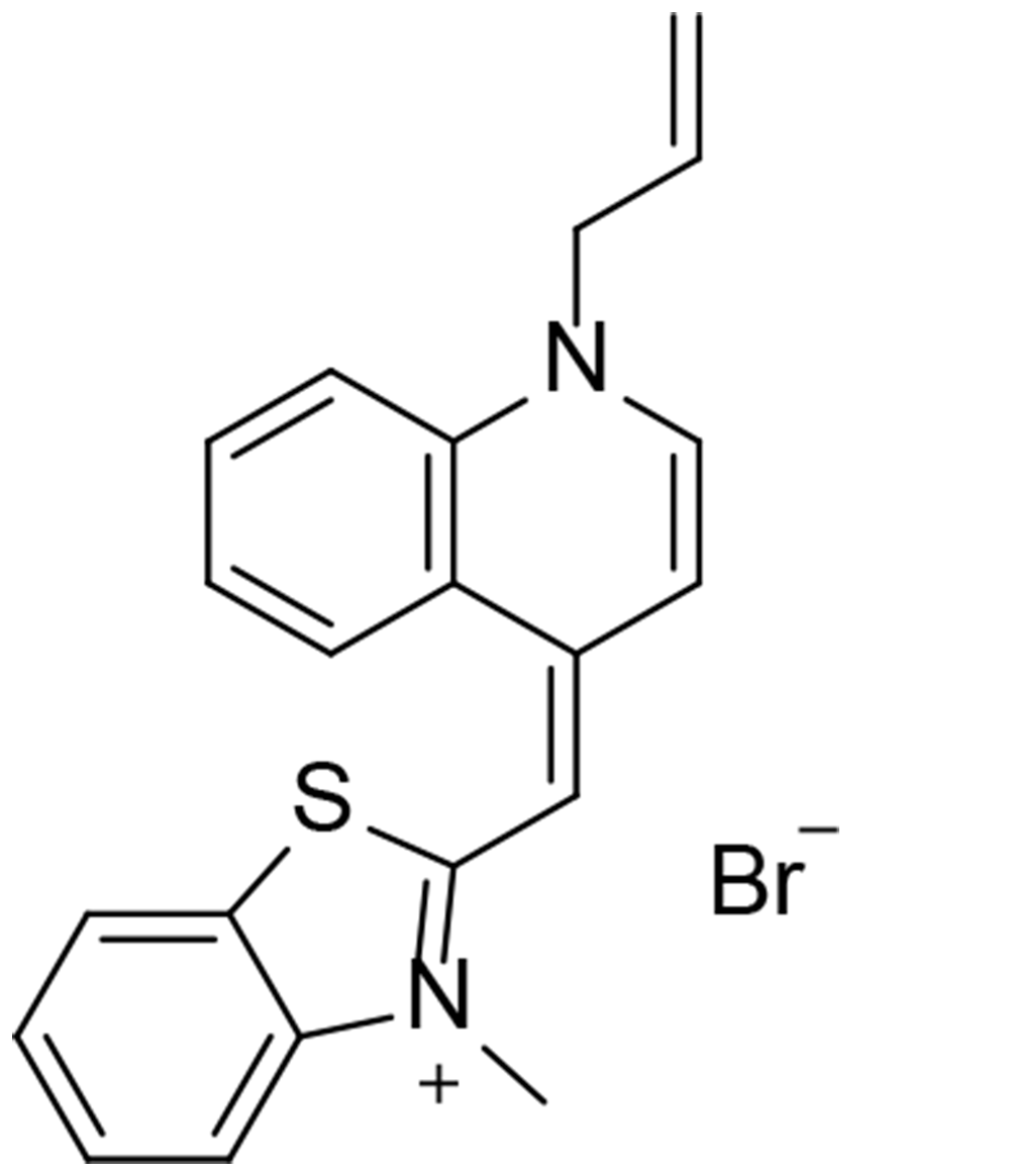 3-methyl-2-{[(4E)-1-(prop-2-en-1-yl)-1,4-dihydroquinolin-4-ylidene]methyl}-1,3-benzothiazol-3-ium bromide